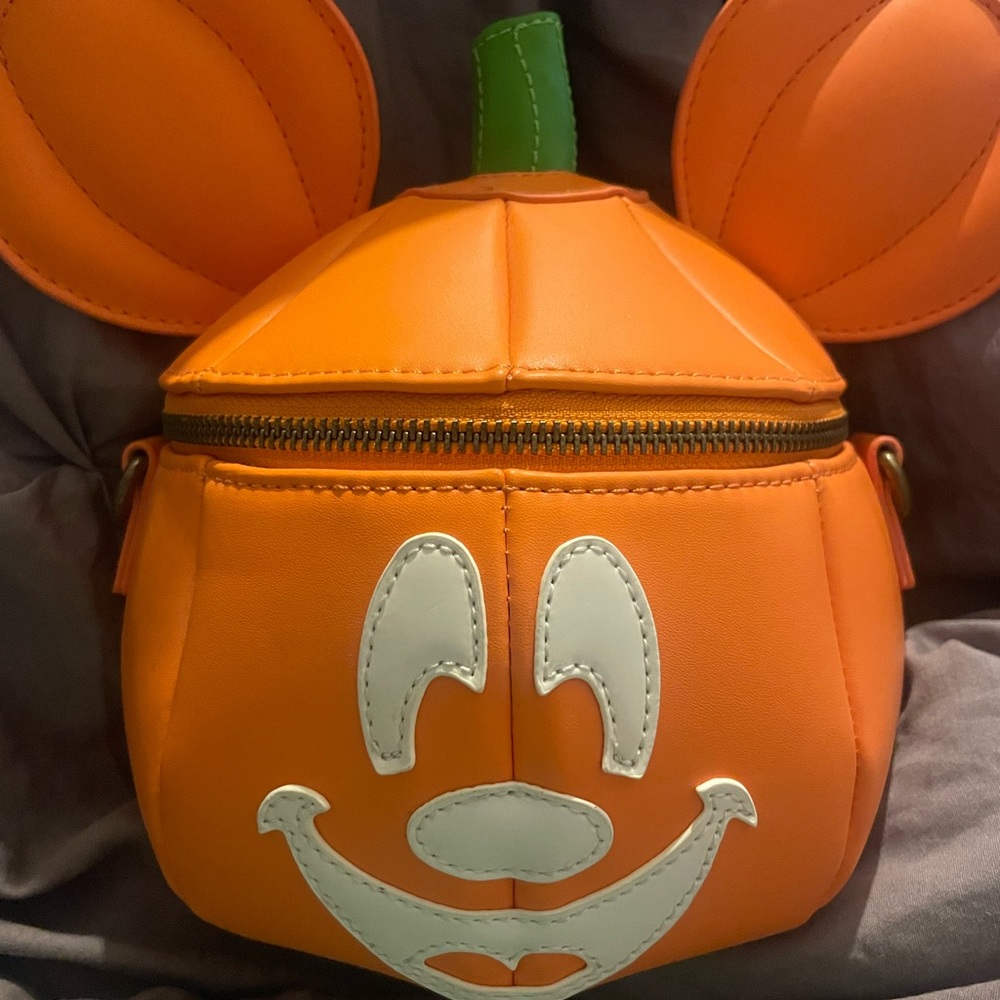 Disney Loungefly Mickey pumpkin crossbody